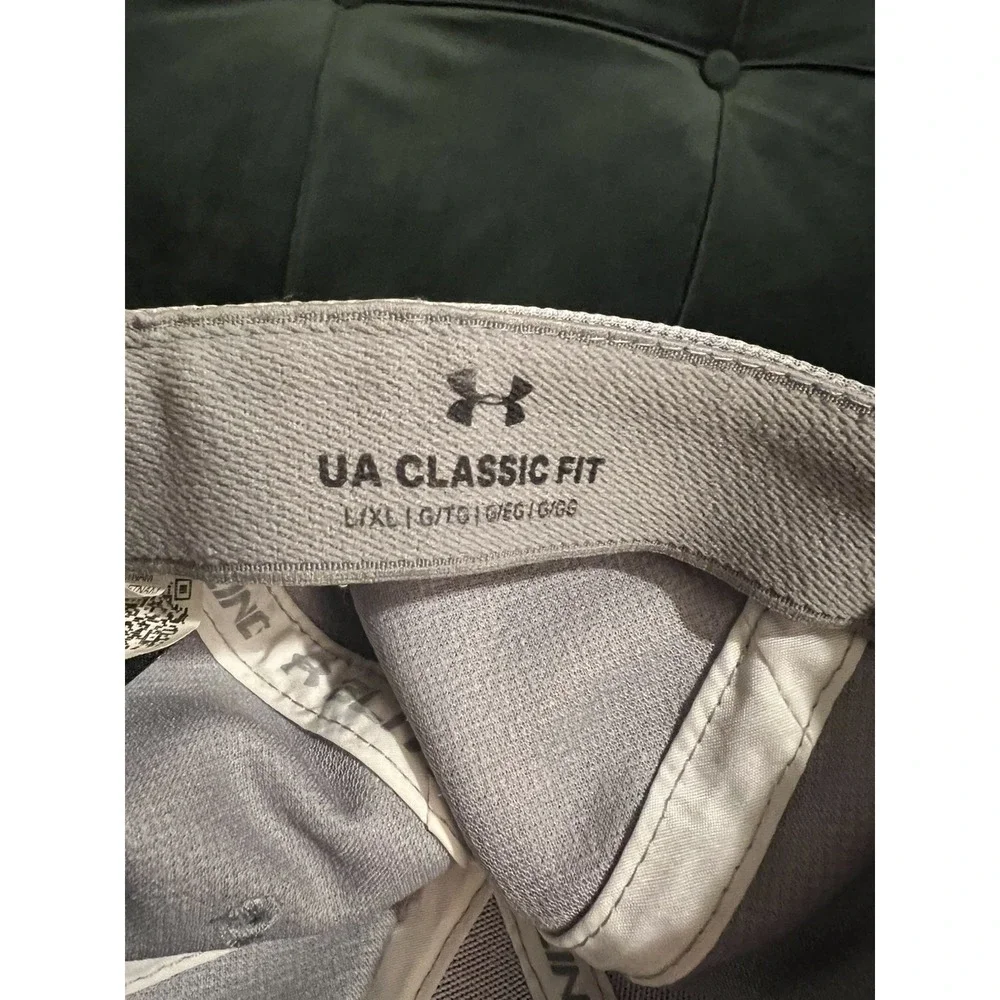 Under Armour Dad Hat Fitted UA Blitzing Embroidered Logo Solid Grey L/XL(h8)